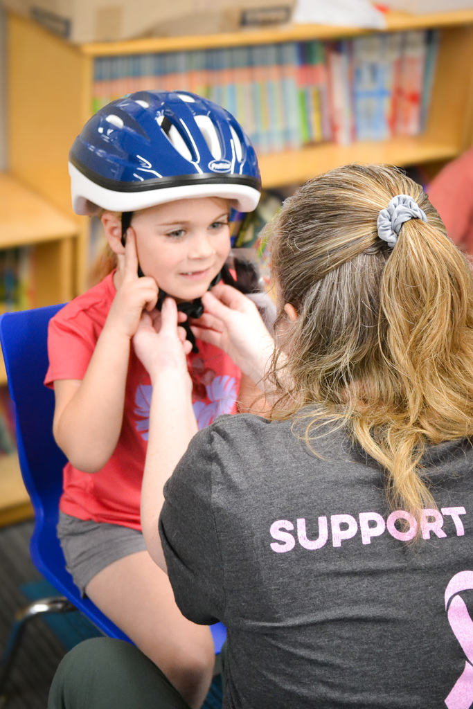Bike helmet presentation for elementary students