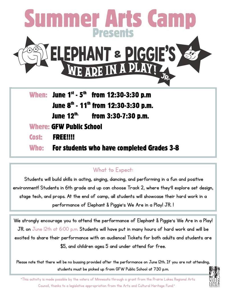 Elephant and piggie flyer