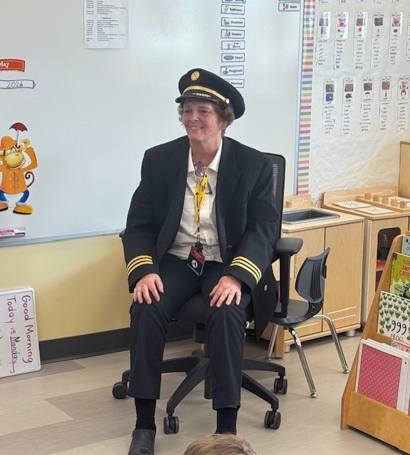 Dressed as pilot