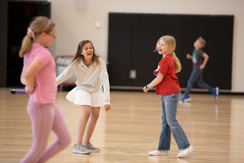 students in gym