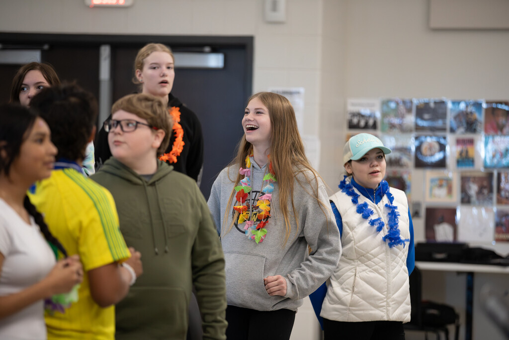 Students smiling