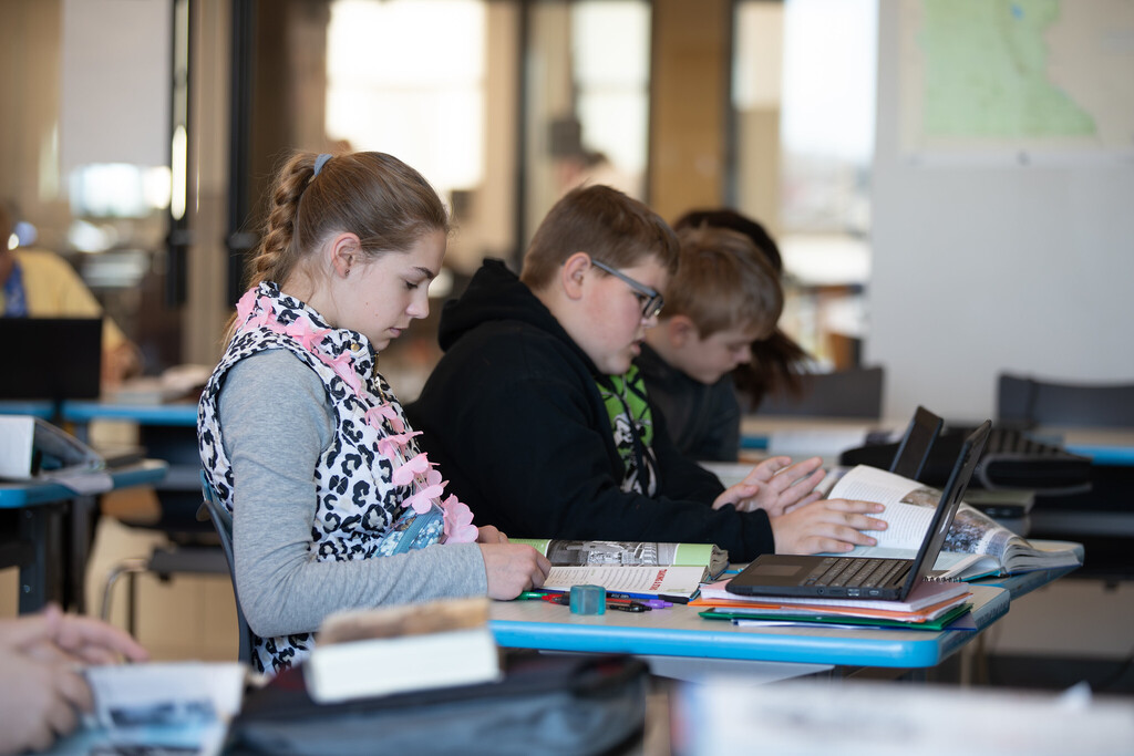 students in class