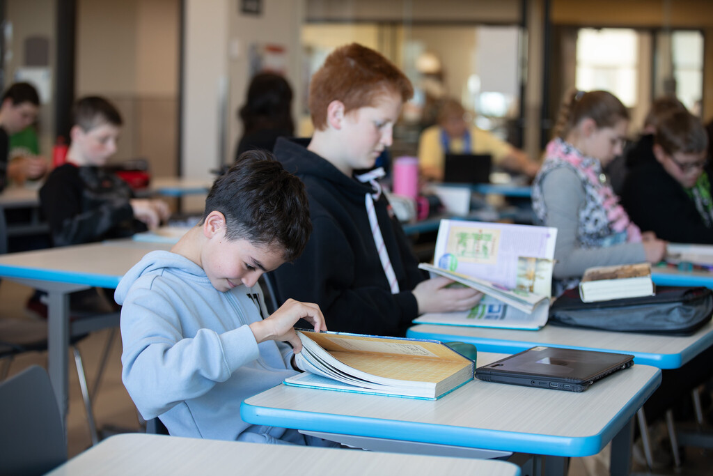students in class