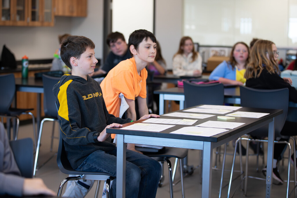 students in class