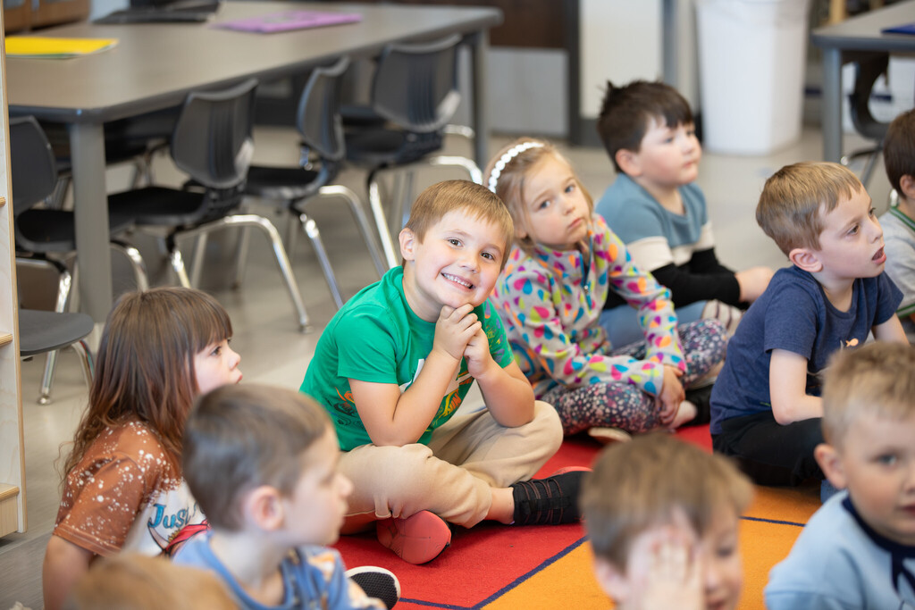 students on the floor