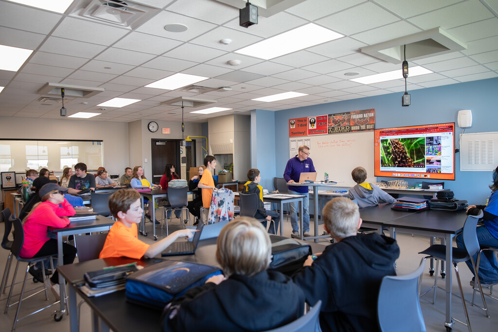 students in class