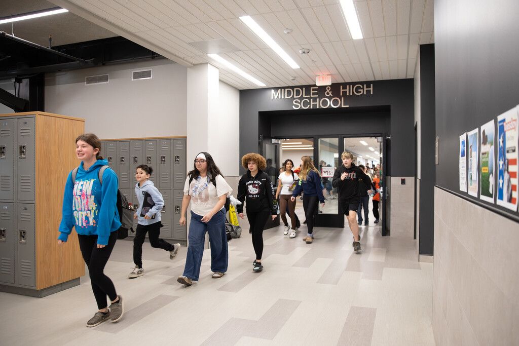 hallway with students