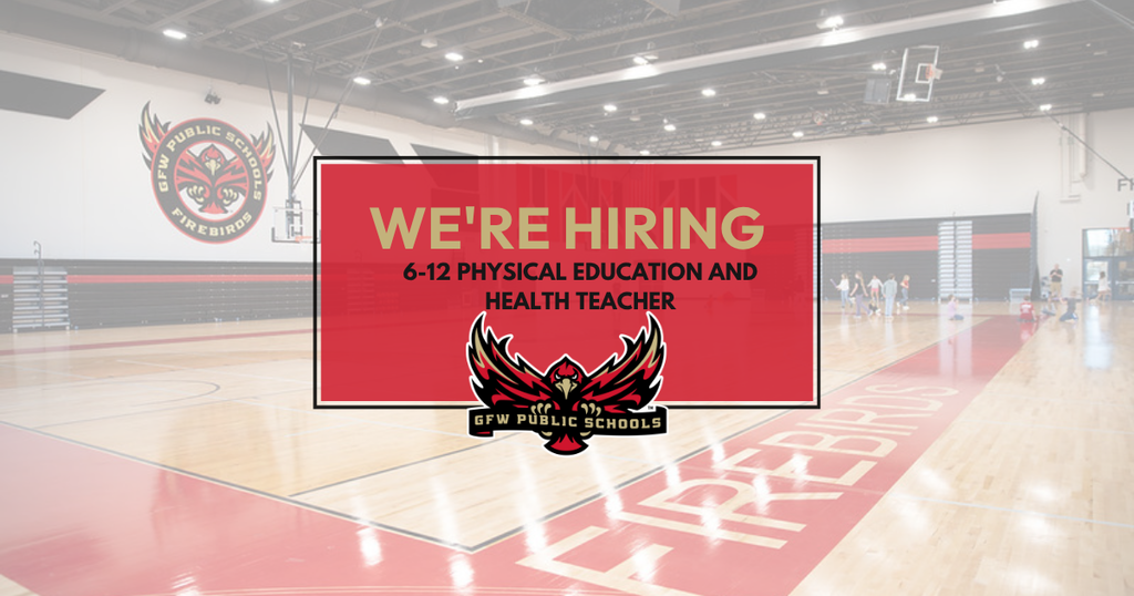 We're hiring 6-12 physical education and health teacher