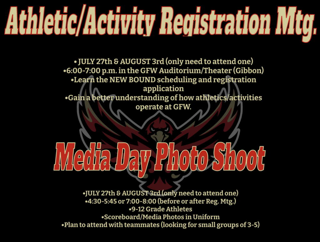 Athletic/activity registration meeting