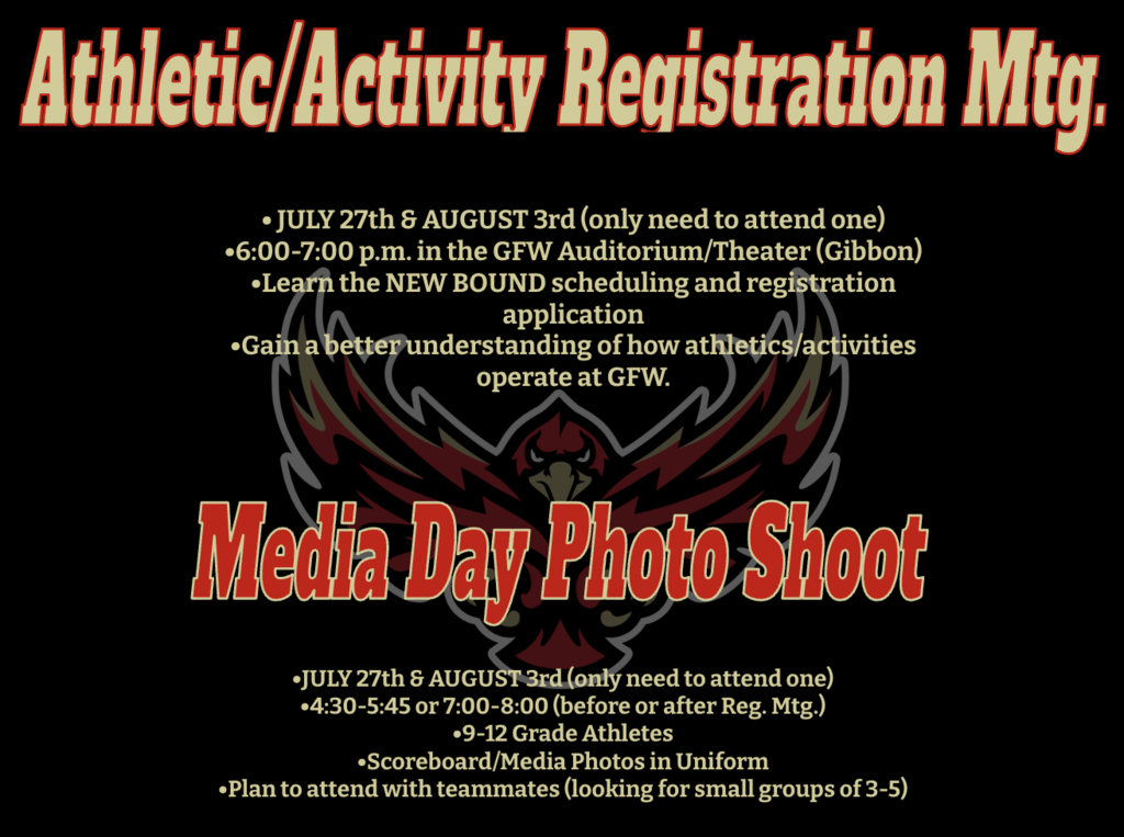 Athletic/activity registration meeting