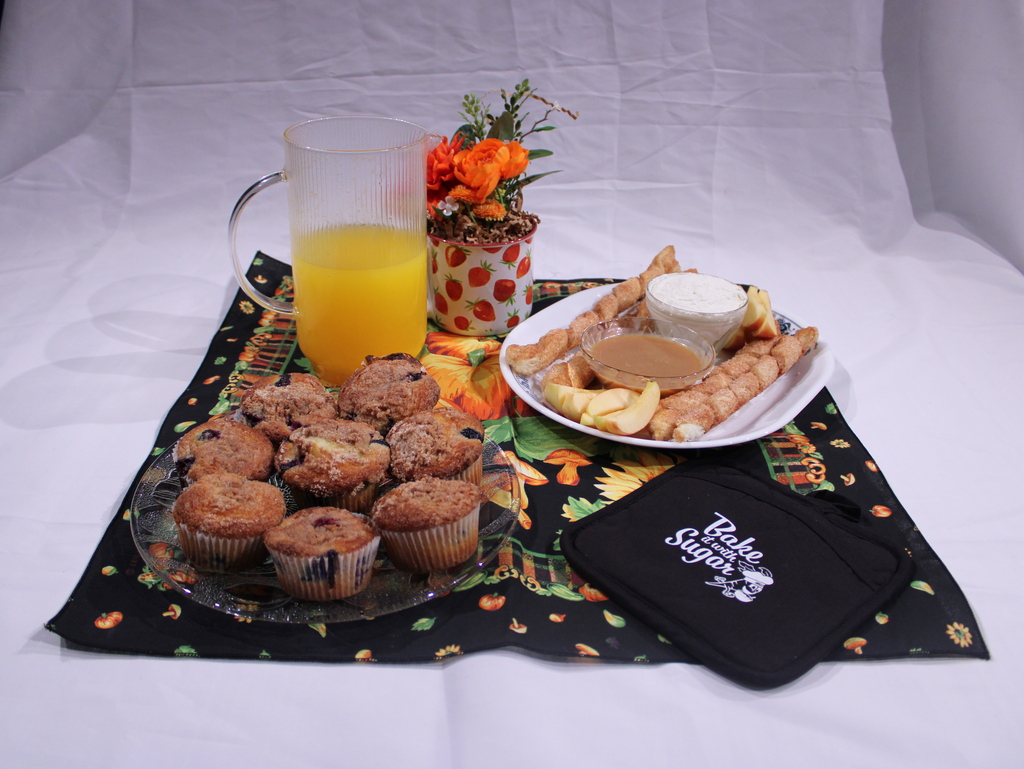 breakfast items on display using beet sugar