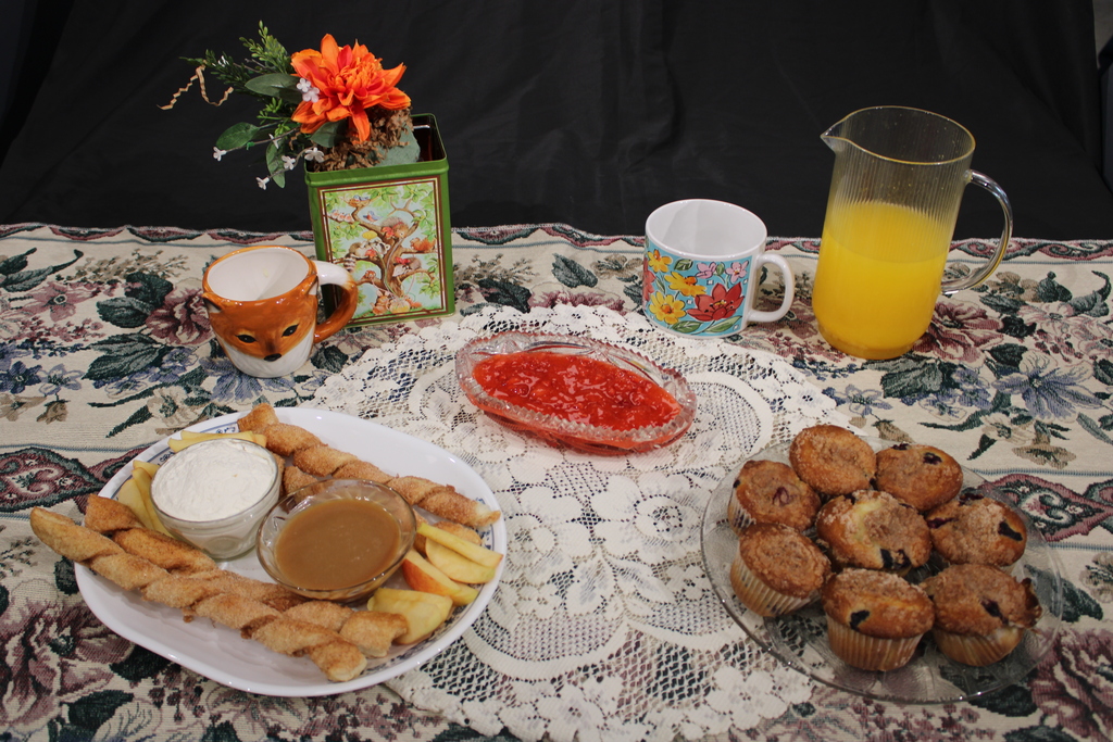 breakfast items on display using beet sugar