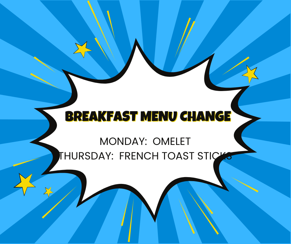Breakfast Menu change
