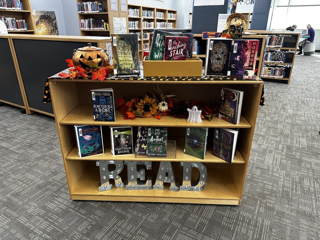 October book display in the library