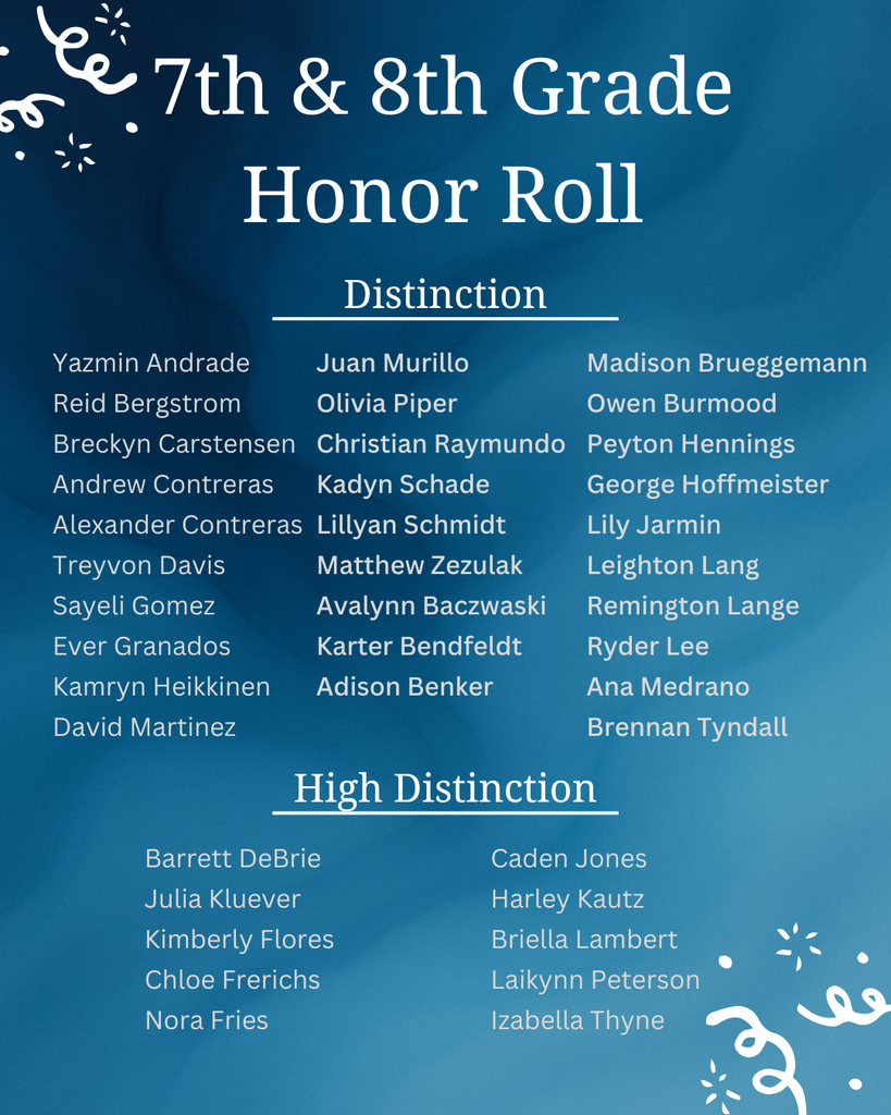7th & 8th Honor Roll