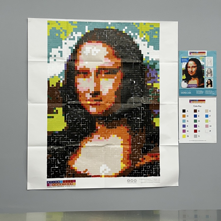 Mona Lisa sticker poster completed!