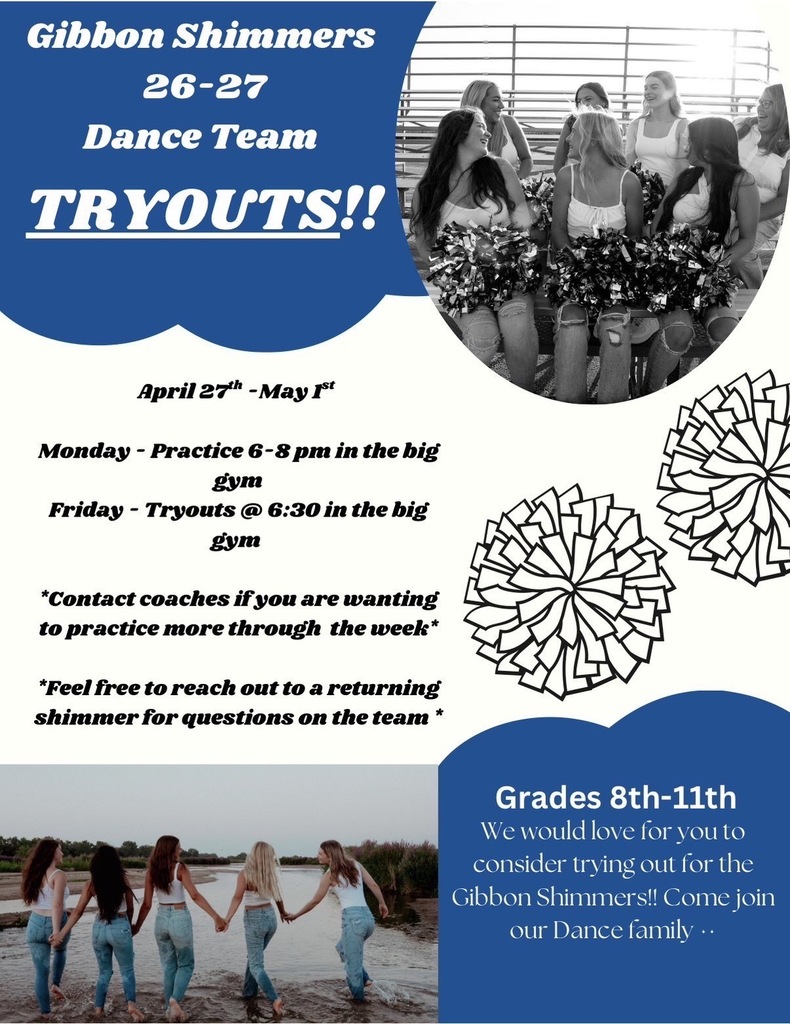 Shimmers' Try Outs April 27-May 1