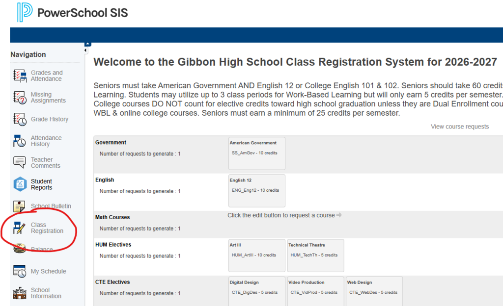 Class Registration Image