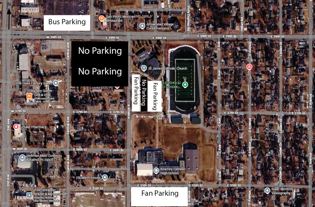 Map of parking for district track