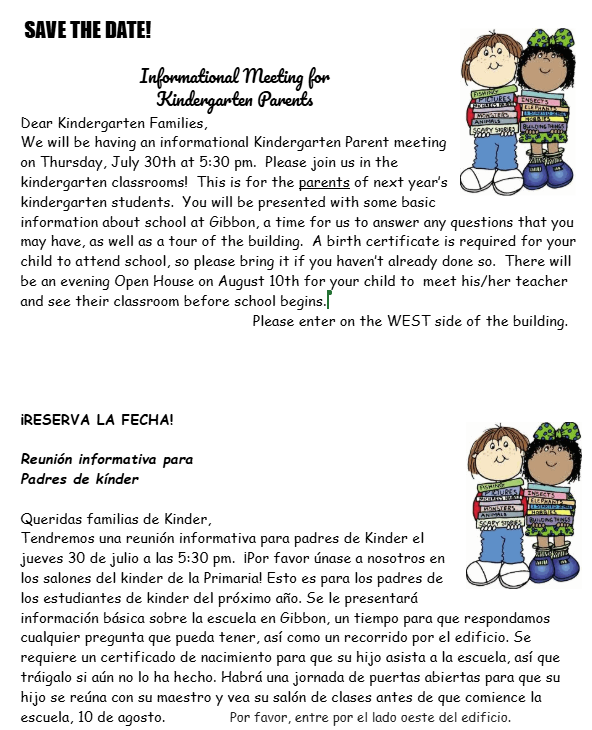 Kindergarten Parent Meeting
