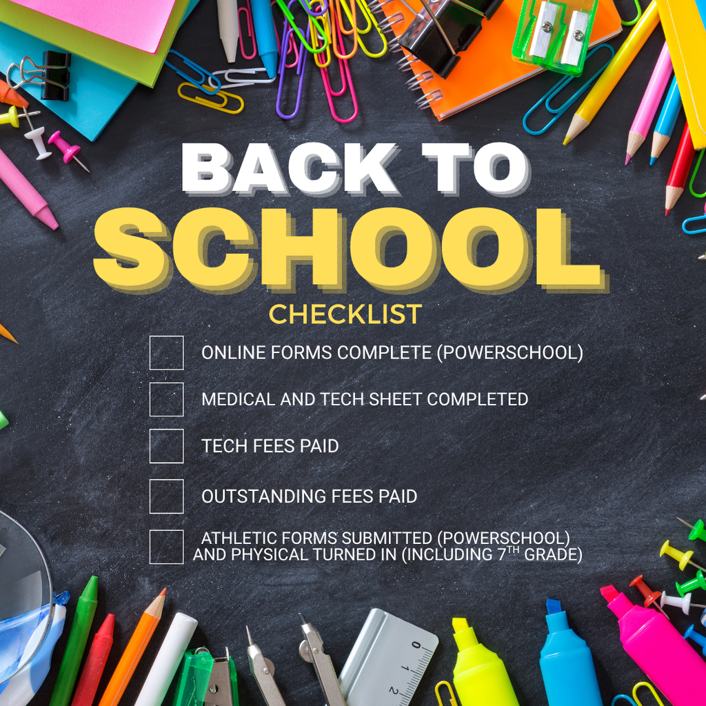 Back To School Checklist