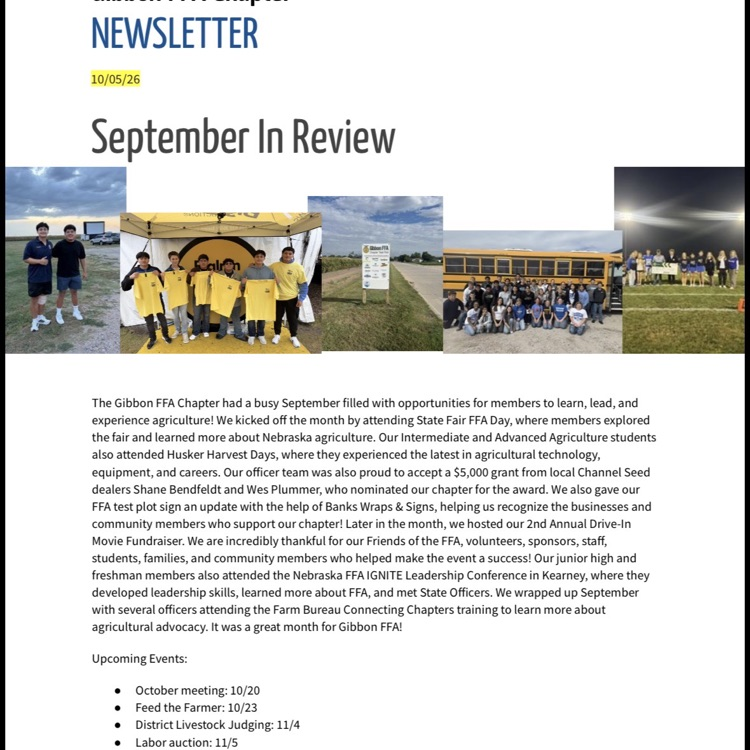 Sept newsletter