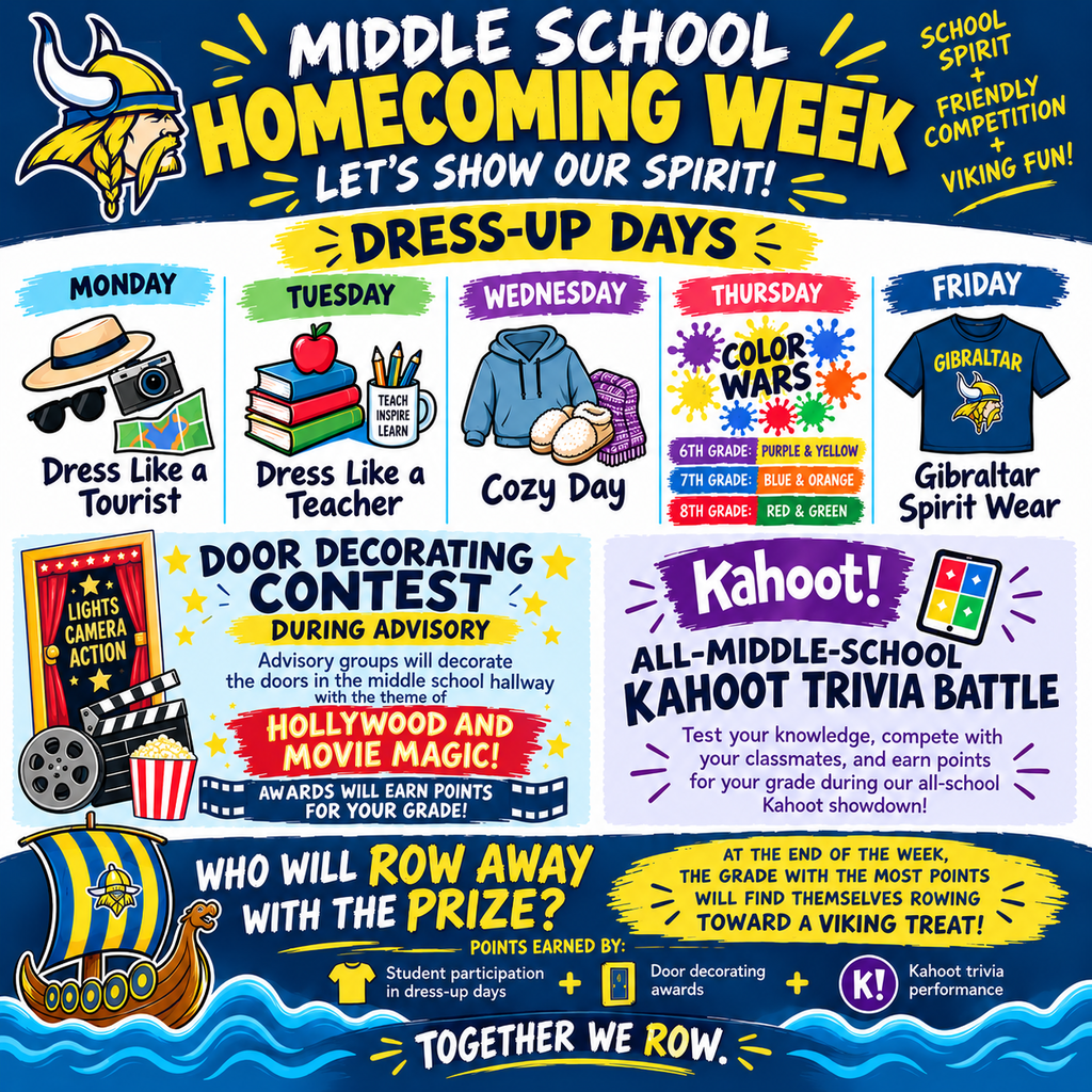 Middle school homecoming information