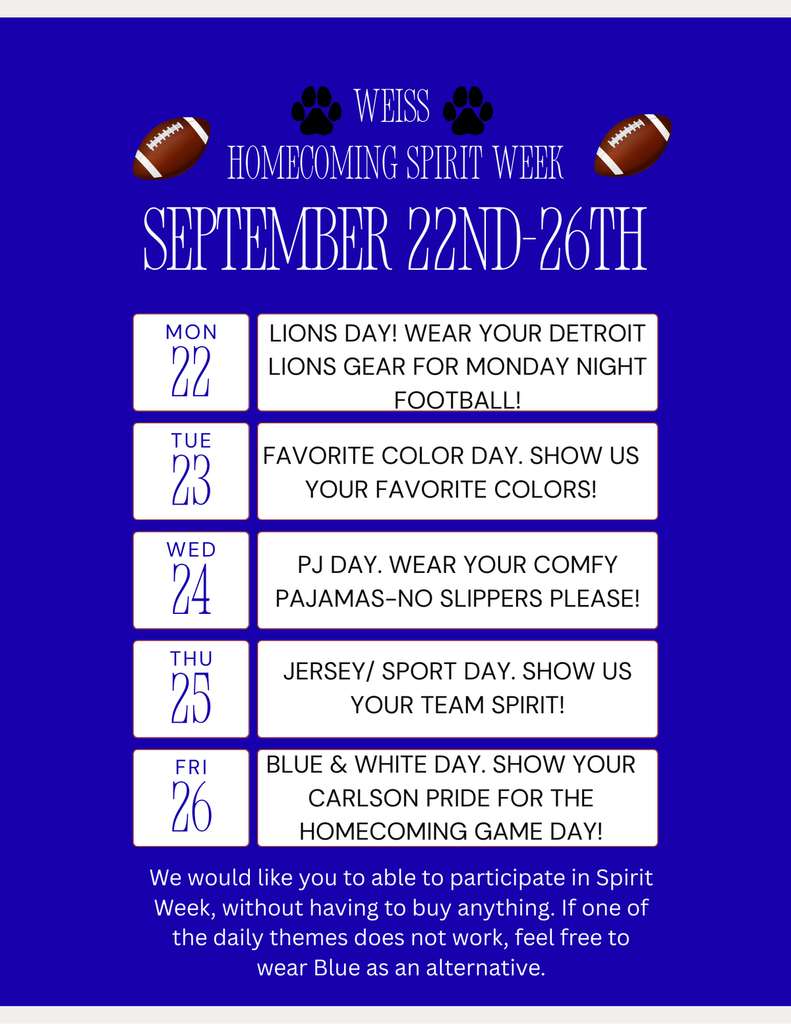 Spirit Week Flyer