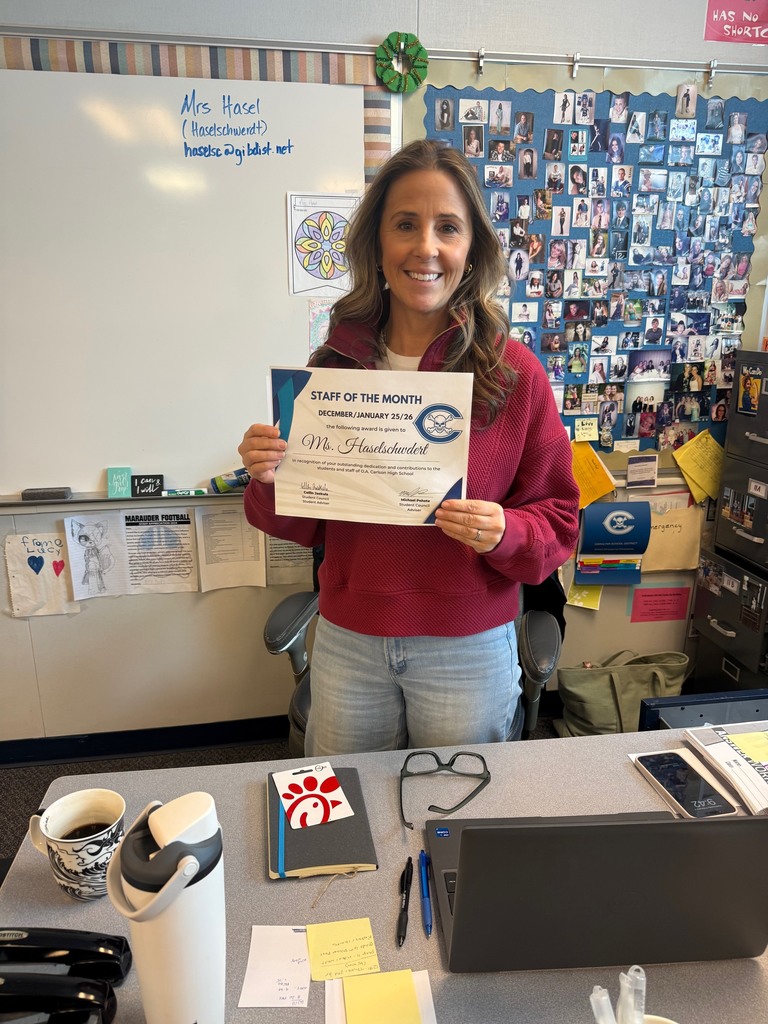 Ms. Hasel with award