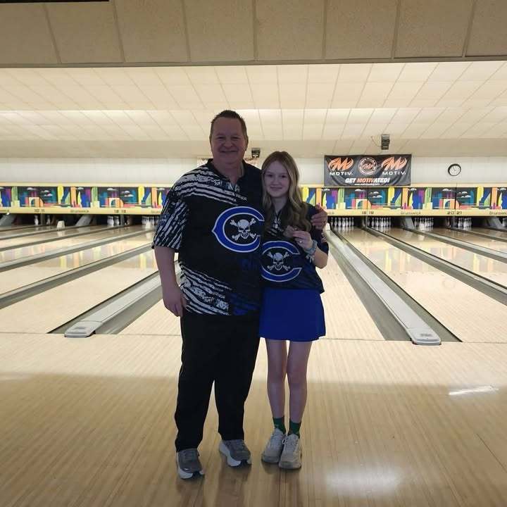 Coach Sisk with athlete