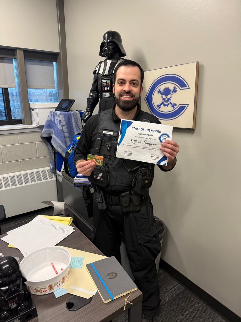 Officer Sampson with award