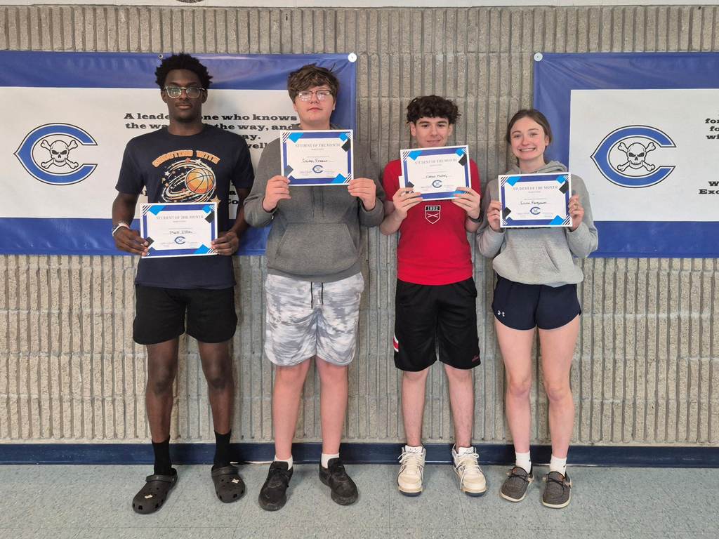 Four students with awards
