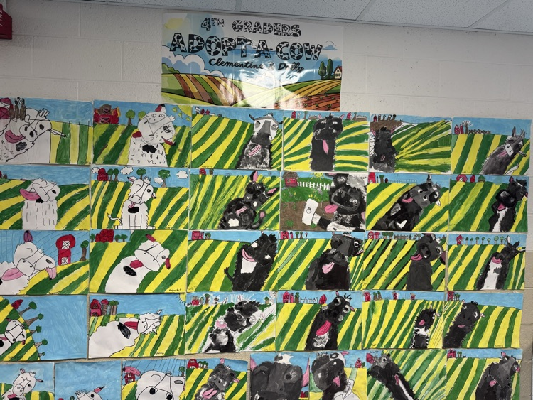 student drawings of adopt a cow project 