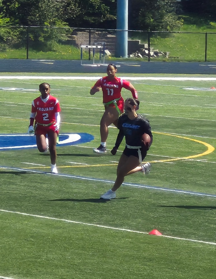 girls playing football 
