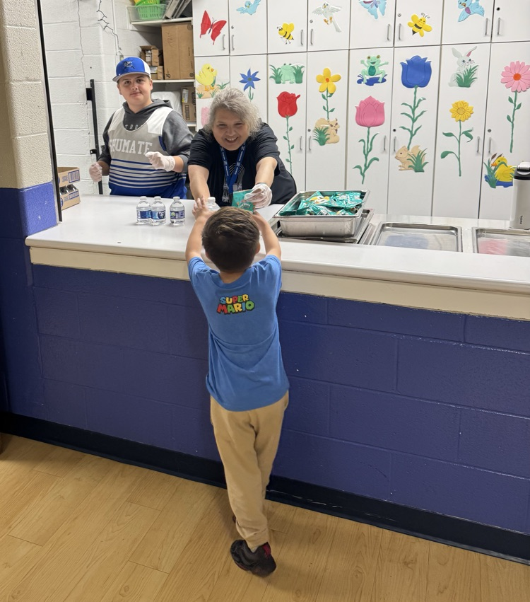 A future kindergarten student learning about the lunch line