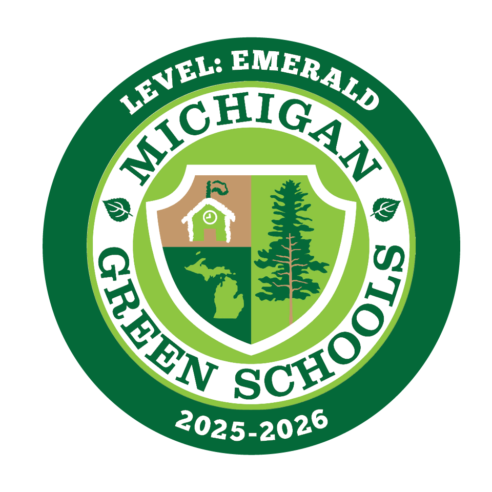 Badge for Level: Emerald for 2025-2026 Michigan Green Schools