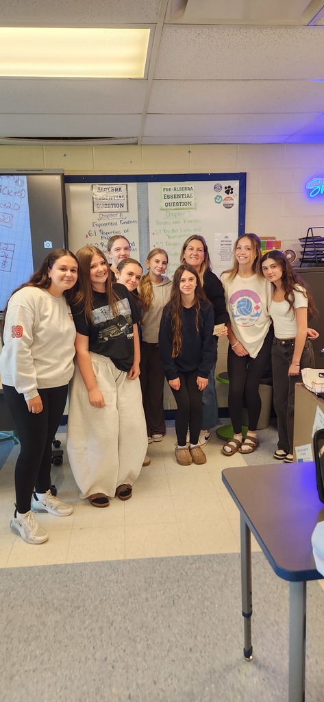 9 NJHS students smile for the camera