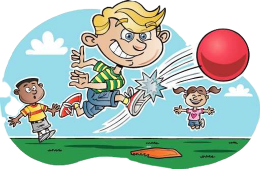 Decorative- Students playing kickball