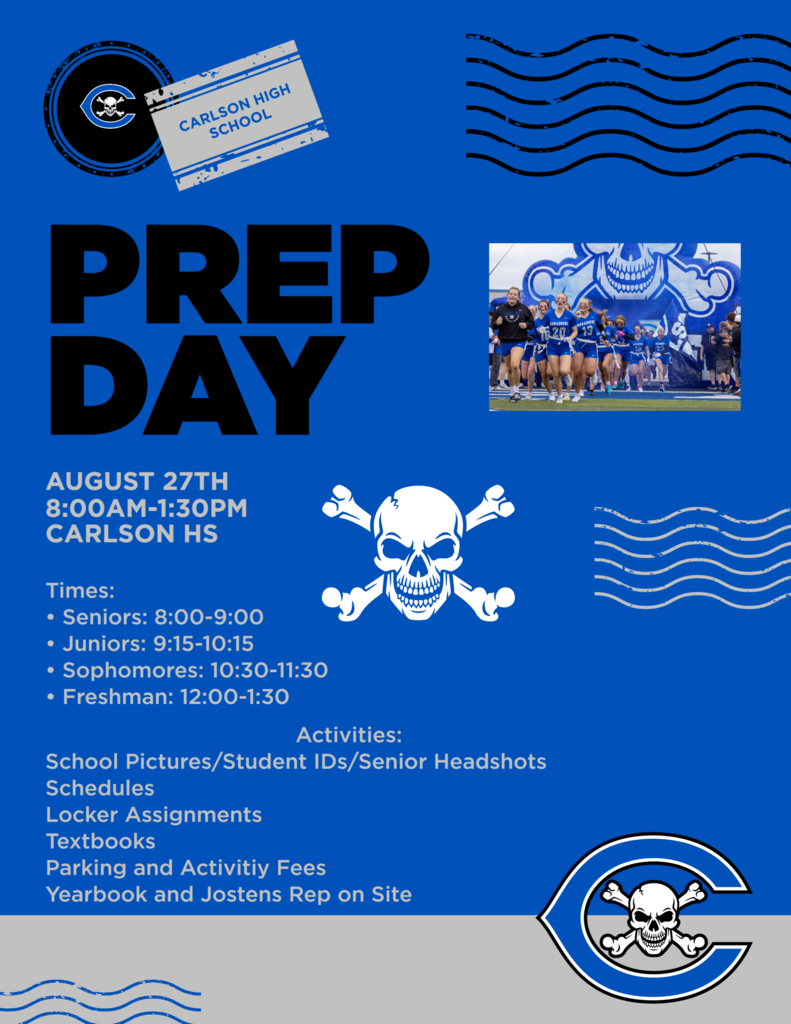 Prep day flyer with date and time information