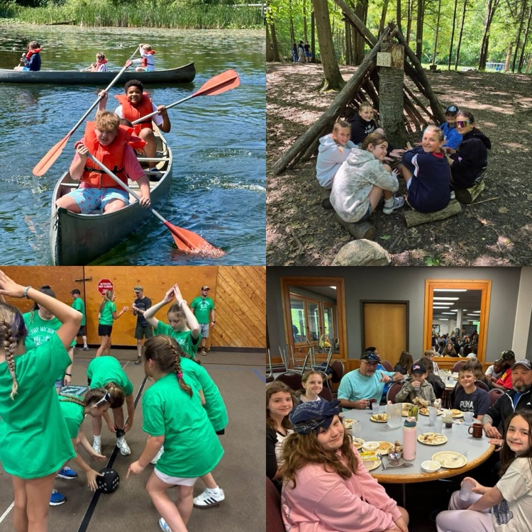 images of fifth grade students at camp