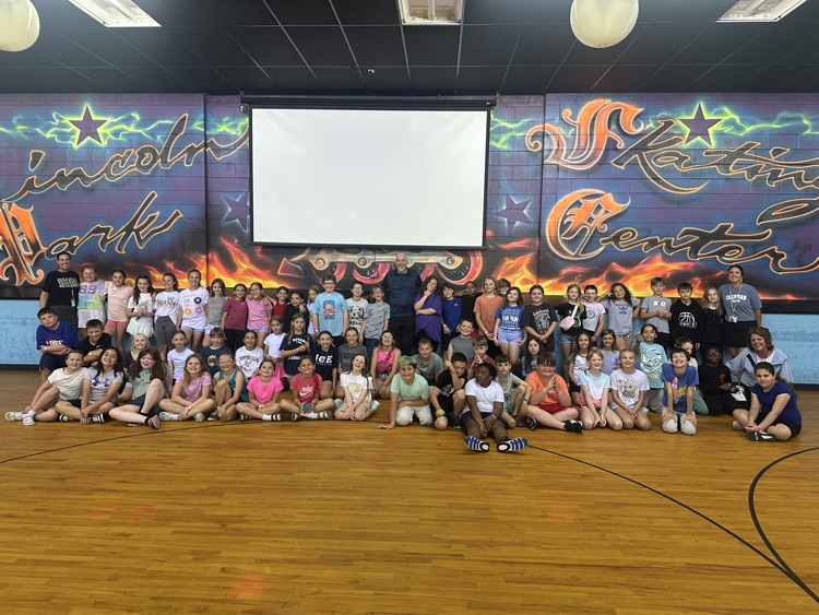 Picture of students at skating celebration