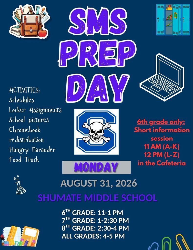 SMS Prep Day 2026 Flyer with information about the event 