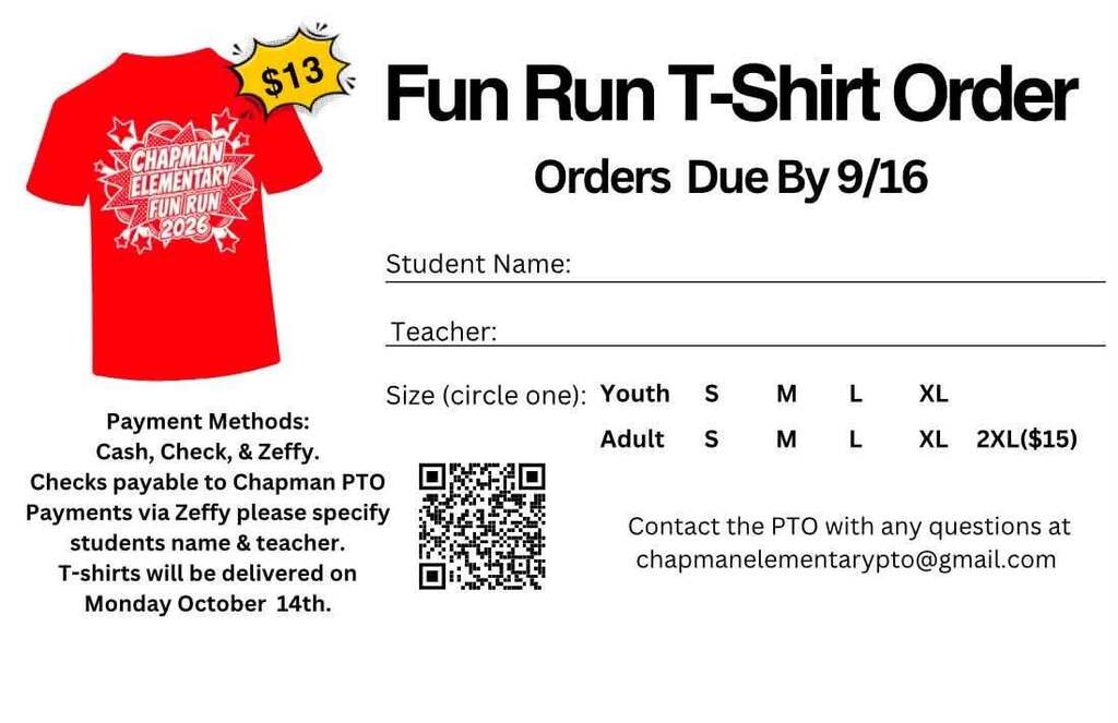chapman elementary fun run 2026 