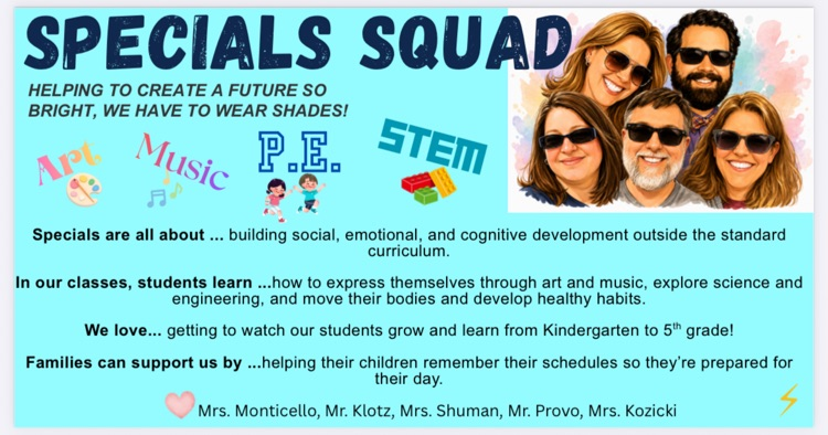 Upper Elementary and Specials teachers at Chapman Elementary are introduced in colorful teacher introduction slides, highlighting their grade levels, classroom focus, and excitement for the new school year.