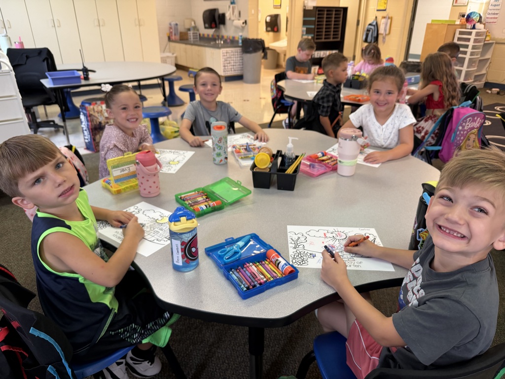 chapman elementary first day of school students