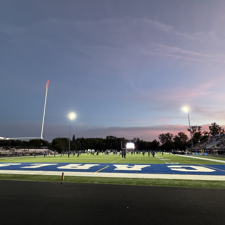 Carlson marching band performing at halftime
