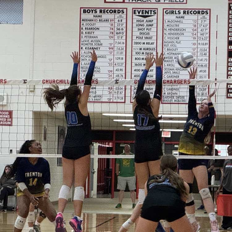 CHS blocking volleyball
