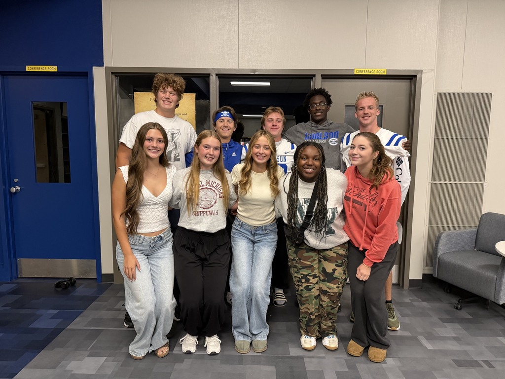 Five male and five female students on homecoming court posed