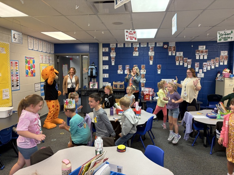 students having a dance party