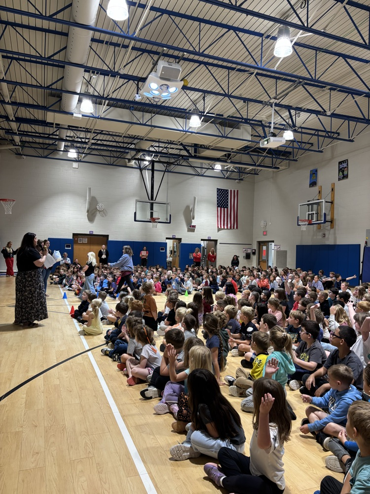 Students gather in the gym for Chapman’s first Town Hall of the school year, listening and celebrating September PBIS accomplishments.